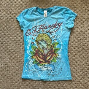 Ed Hardy rhinestone T-shirt size M